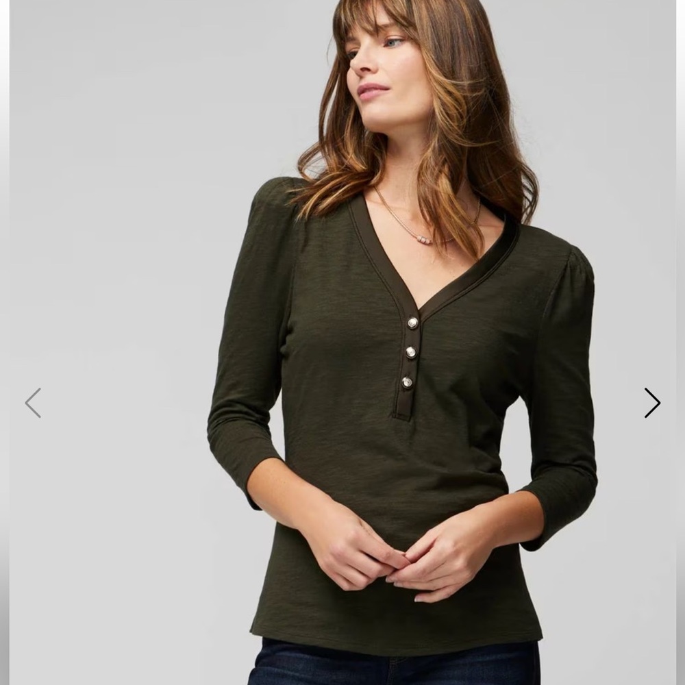 Green 3/4 Sleeve Blouse